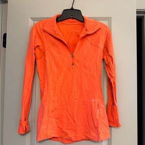 Women's coral Quarter-Zip Top